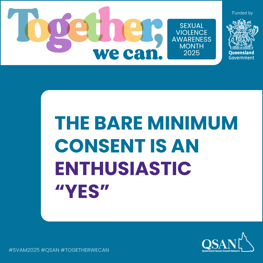 Text reads: The bare minimum consent is an enthusiastic “yes”