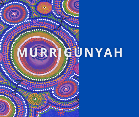 Murrigunyah Cultural Healing Centre logo with Aboriginal artwork