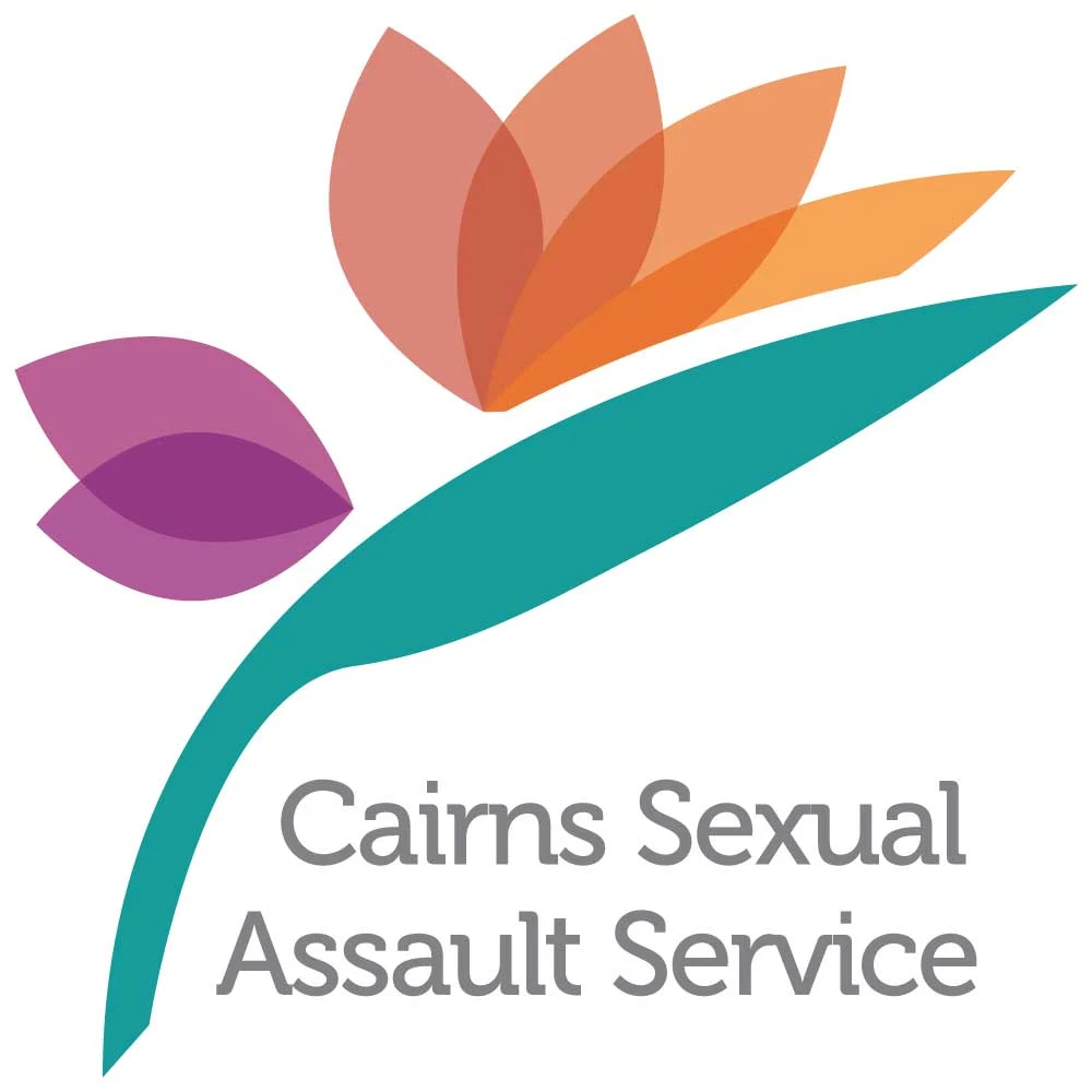 Cairns Sexual Assault Service Logo with leaf with colourful leaves